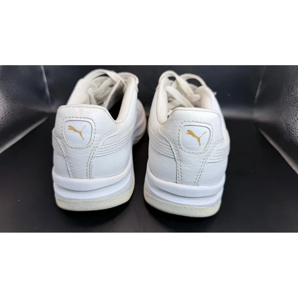 Puma GV Special White Leather Sneakers‎ Mens 6.5 Womens 8 Low Top 344765-75